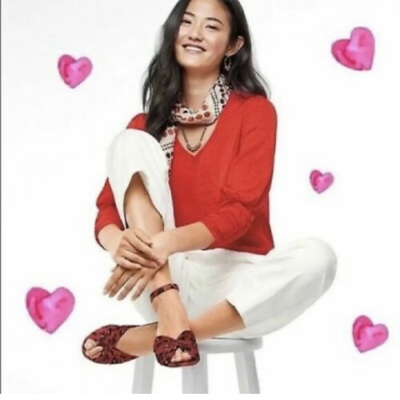 CAbi Aurora Blouse Ruched 3/4 Sleeve Blouse Red M - Picture 3 of 7